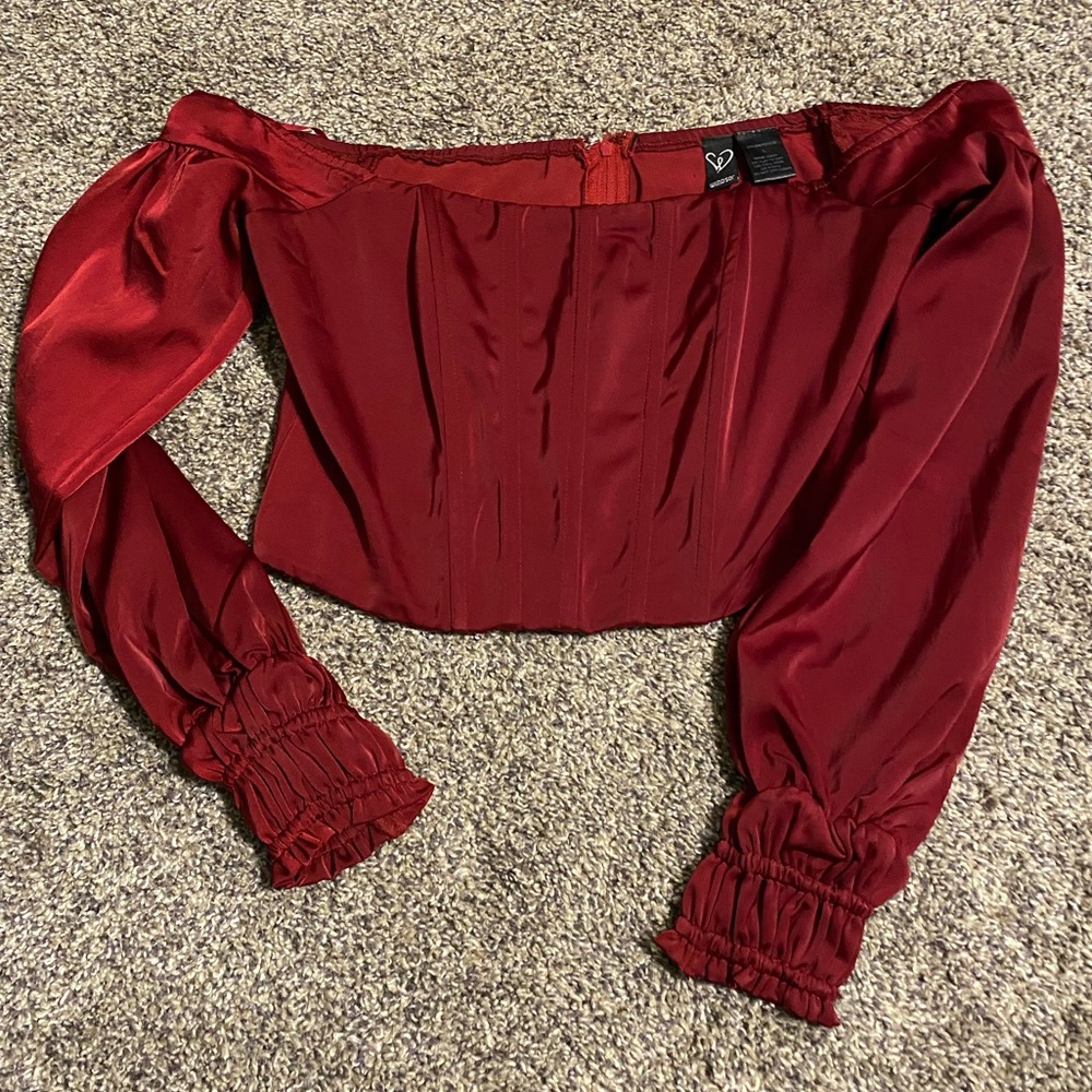 Windsor long sleeve corset top
